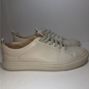 Kanebei Women's Cream Leather Sneakers size 38 or us 7.5